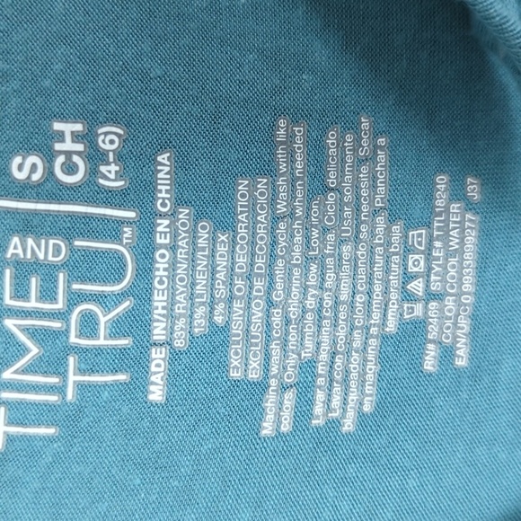 Time and Tru Trumpet Sleeve Tie Tassel Neck Flowy Embroidered Floral Blouse S - Picture 4 of 7